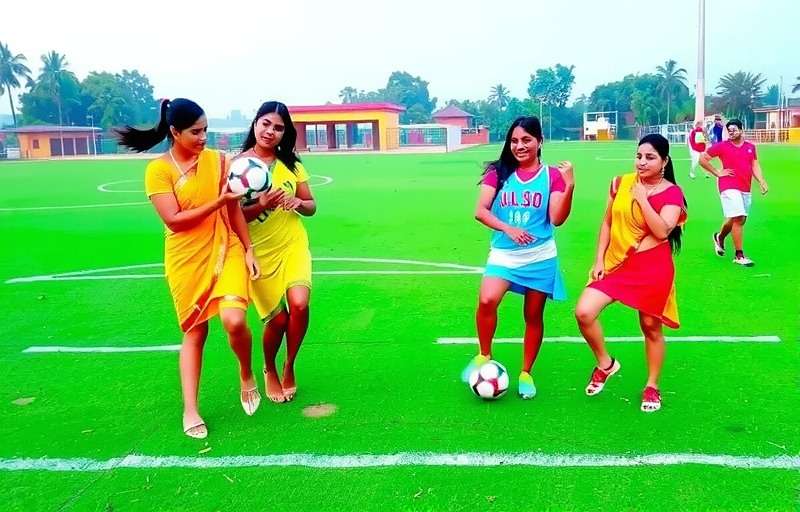 Desi Football Challenge upcoming features teaser showing women players in traditional attire